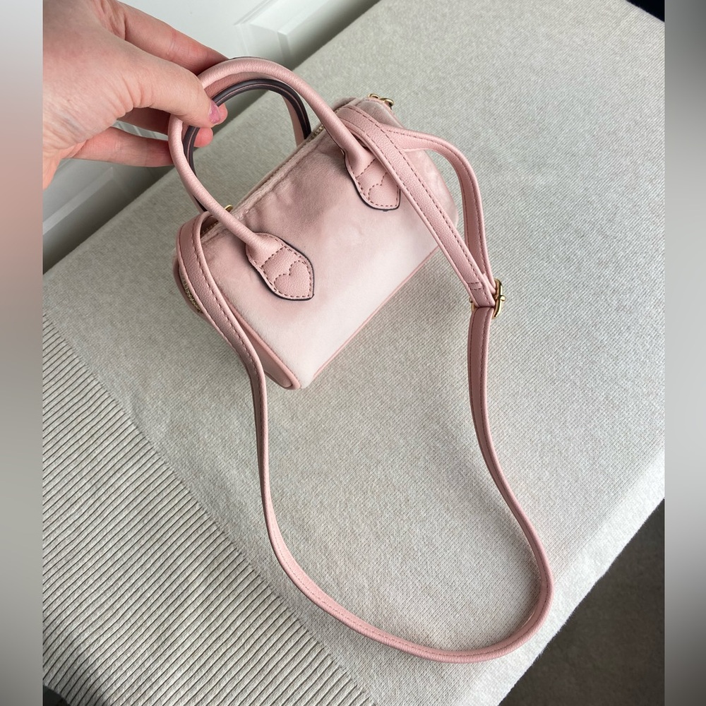 Juicy Couture Velour Blush Baby Pink Micro Bag / Purse - Picture 4 of 11